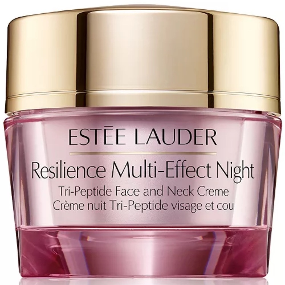 Estee Lauder Resilience Multi-Effect Night Cream - Pink Jar with Gold Lid